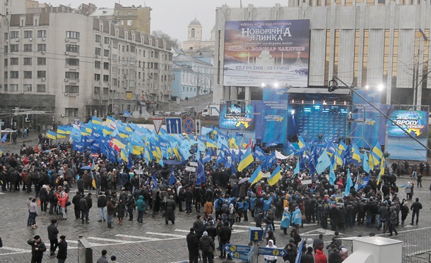 Партия регионов подала заявку на проведение бессрочного митинга на 200 тысяч человек в центре Киева