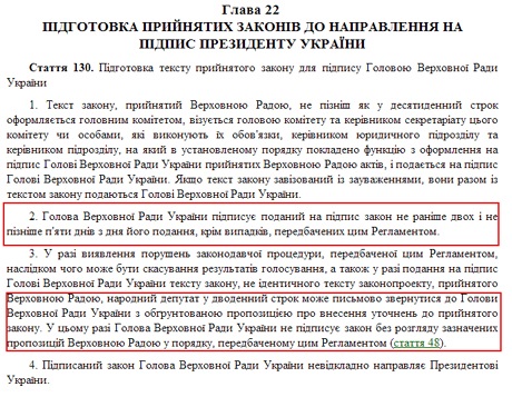 Рыбак нарушил две нормы регламента, подписав принятые в четверг законы - СМИ