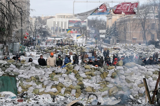 Майдан на морозе. Фоторепортаж из центра Киева 29-30 января