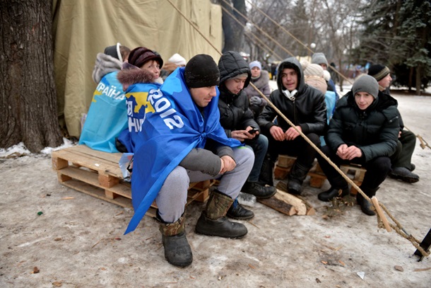 Азаров на Европейской площади. Фоторепортаж с митинга ПР в Киеве