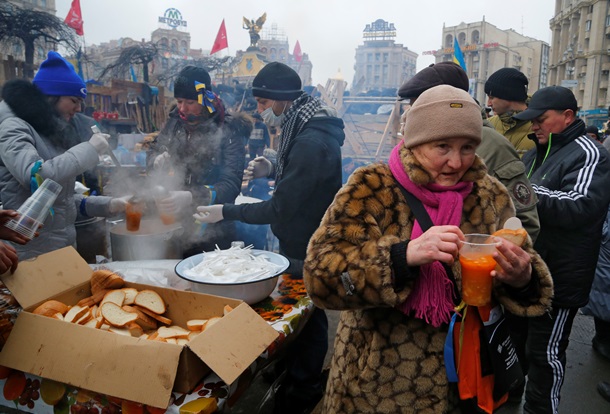 На Евромайдане в Киеве появилась Стена плача и борьбы