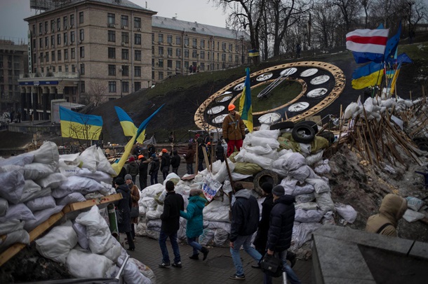 На Евромайдане в Киеве появилась Стена плача и борьбы