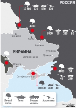 Ночью российские войска перегруппировались у границ Украины. Сепаратисты получили запрос на организацию коридора