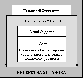 Схема побудови центральної бухгалтерії шпиталю