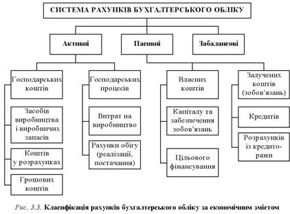 Класифікація рахунків бухгалтерського обліку за економічним змістом