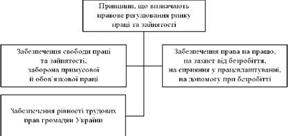 Принципи, що визначають правове регулювання ринку праці та зайнятості