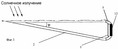 СОЛНЕЧНЫЙ ФОТОЭЛЕКТРИЧЕСКИЙ МОДУЛЬ С КОНЦЕНТРАТОРОМ. Патент Российской Федерации RU2135909