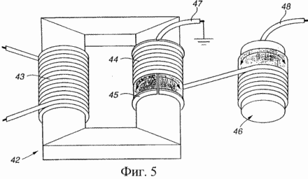 в перспективе схематично показан вариант выполнения трансформатора с переменным коэффициентом трансформации.