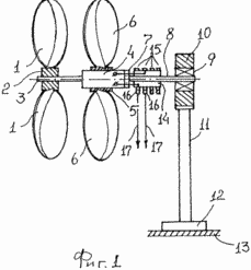 ВЕТРОВОЙ ПРЕОБРАЗОВАТЕЛЬ ЭНЕРГИИ ДВИЖЕНИЯ ВОЗДУХА В ЭЛЕКТРОЭНЕРГИЮ. Патент Российской Федерации RU2280192